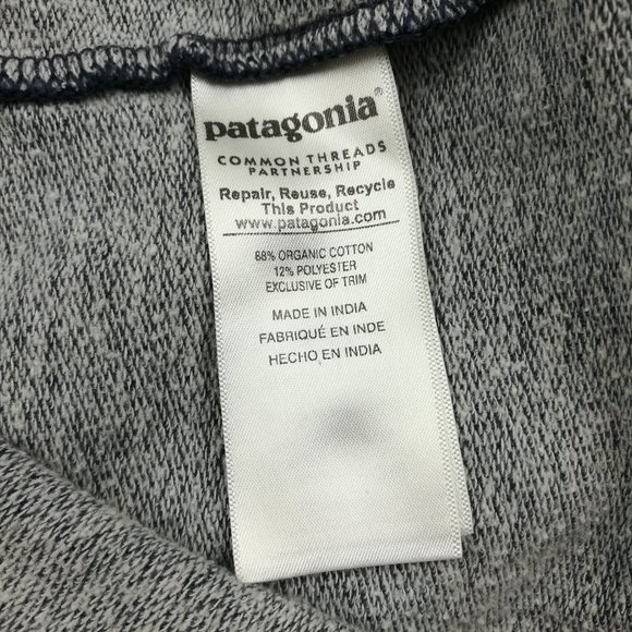 Patagonia Sweatshirt Fitz Roy Lightweight Organic Cotton Crew Blue Mens Medium - Picture 7 of 11